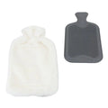Bouillotte 2 L avec housse en fausse fourrure crème