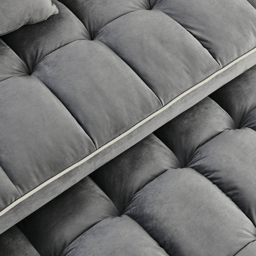 Canapé-lit velours pliable LuneluX Home – 140 cm 3 positions