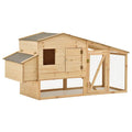 Poulailler en bois de pin massif Vidaxl – 178x67x92 cm