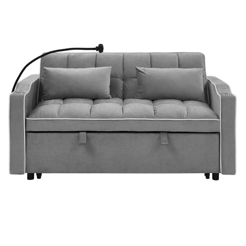 Canapé-lit velours pliable LuneluX Home – 140 cm 3 positions