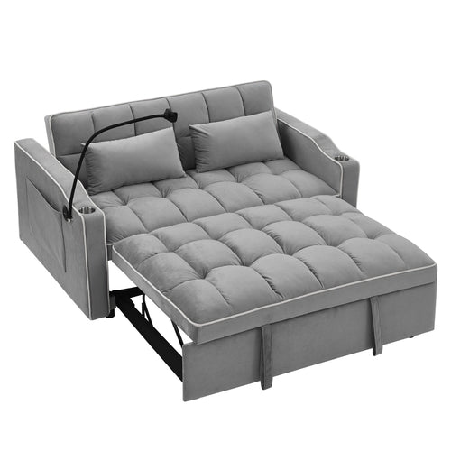 Canapé-lit velours pliable LuneluX Home – 140 cm 3 positions