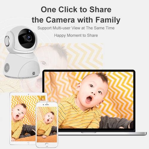Caméra de surveillance WiFi 360° HD 1080P PTZ sans fil