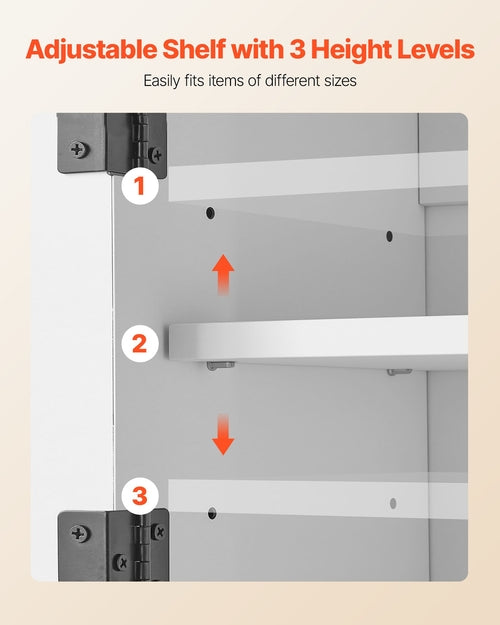 Armoire Murale Salle de Bain 2 Portes avec Étagères Réglables