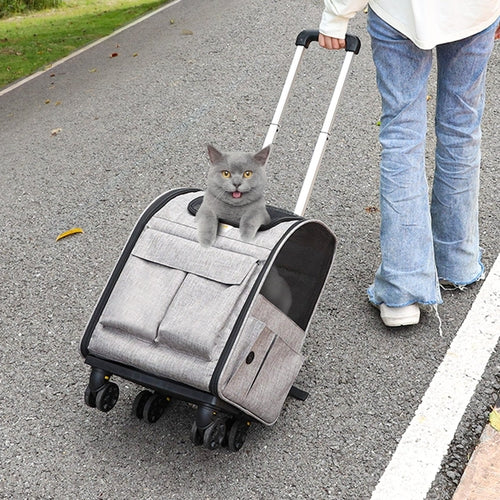 Sac de voyage à roulette pour animaux